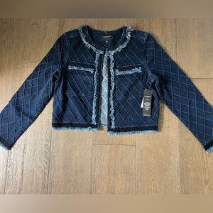 ❤️ NWT Liverpool Los Angeles
Fray Edge Jacket W/ Velvet Trim